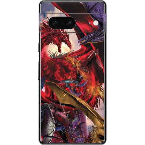Dragon Battle by Ruth Thompson Pixel Skins